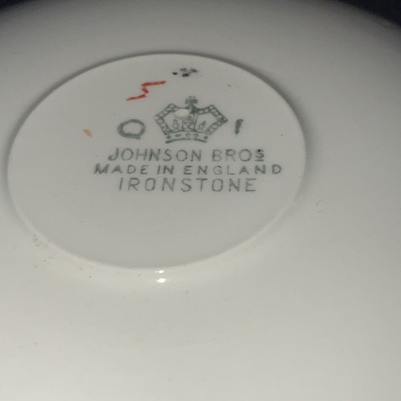 Johnson Brothers England Ironstone Green White Floral Vintage Tea Party no cup - Picture 5 of 6